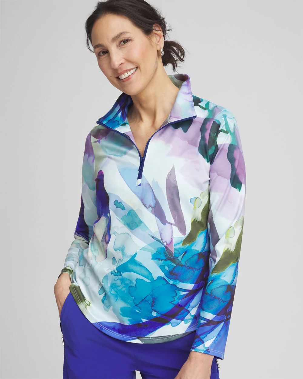 世界有名な Zenergy® Half Chico's | Pullover Print Moon トップス